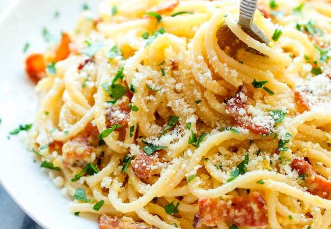 El delicioso espagueti a la carbonara
